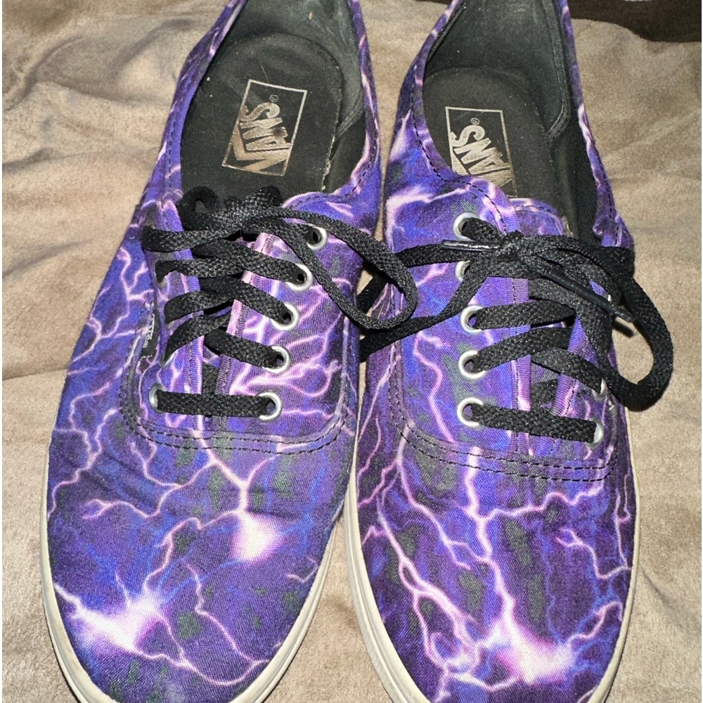 Vans purple lightning low top sneakers